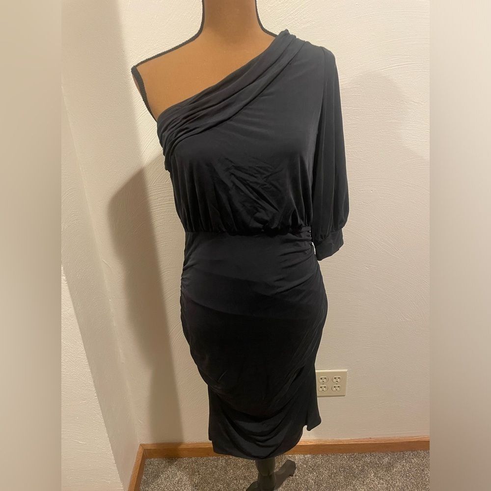 Great one sleeved black dress
